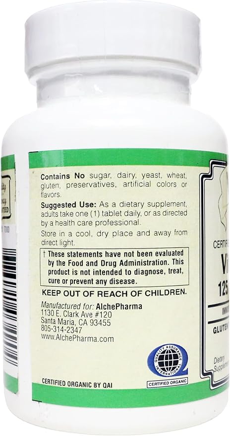 Vitamin D3 (5000 IU - 125 mcg) Certified Organic Chemically-Identical to cholecalciferol of Animal-Origin - Vegan Kosher Halal (60 Tablets)
