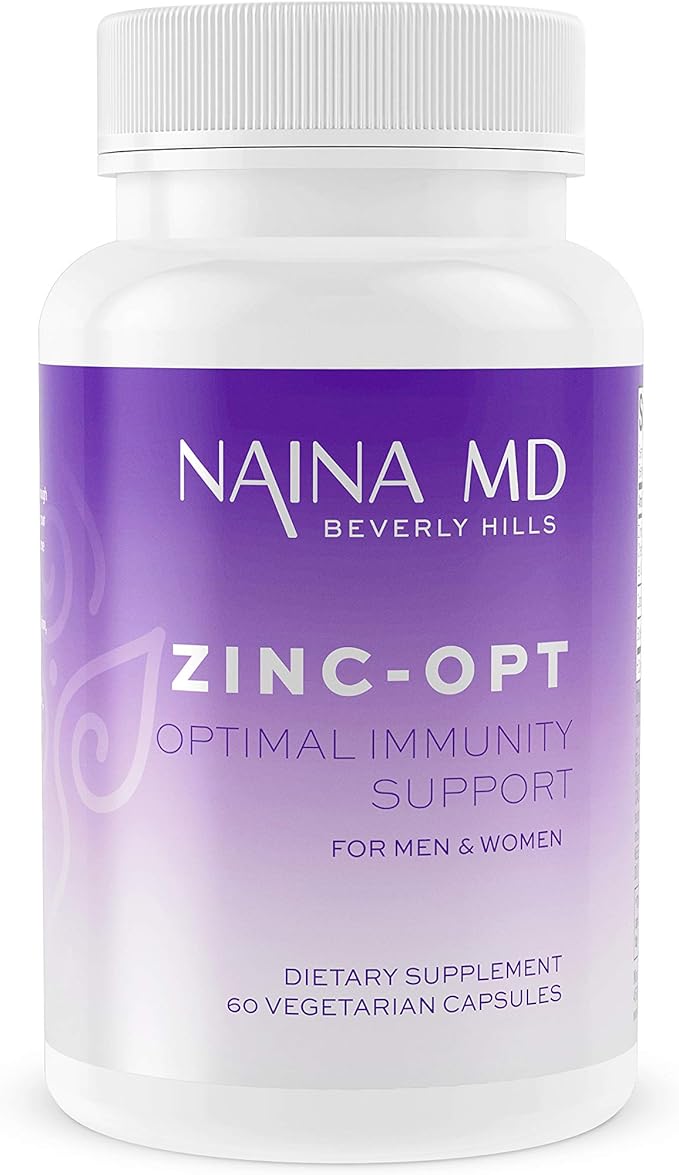 ZINC-Opt 60ct Superior Formula w/BioPerine is Packed w/52mg Zinc 2mg of Copper Supports Antioxidant Immunity Homormal Health for Men Women &amp Children