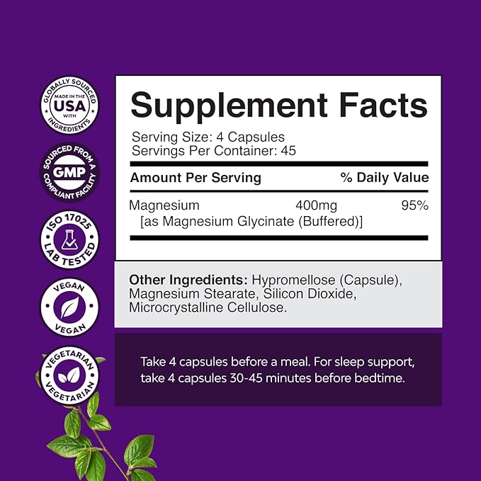 Bundle of Delicious Iron Gummies for Women and Men - Iron Supplement for Women and Men with Vitamin C and Pure Magnesium Glycinate 400mg Per Serving - for Mood Sleep and Relaxation