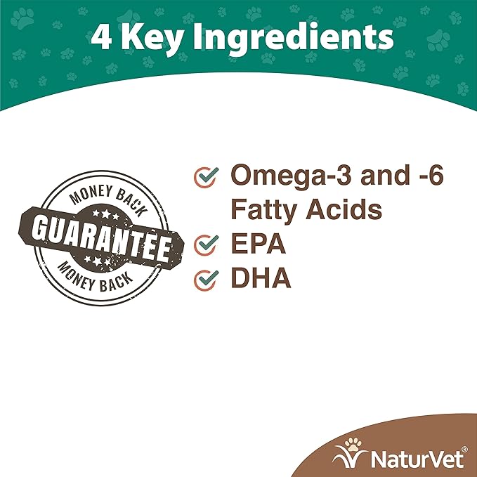 NaturVet – Salmon Oil Skin &amp Coat Plus Omegas | Supports Healthy Skin &amp Glossy Coat | Natural Source of Omega-3 &amp 6 Fatty Acids | for Dogs &amp Cats (17 oz Oil)