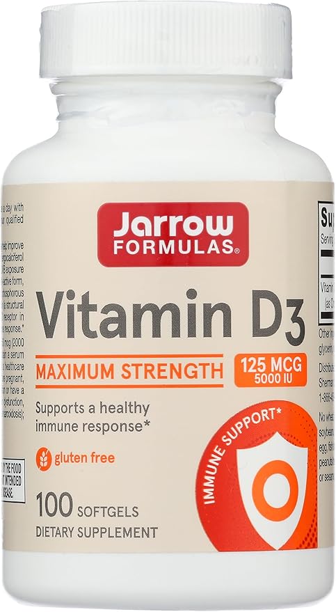 Jarrow Formulas Curcumin 95 500mg - Up to 120 Servings (Veggie Caps) &amp Vitamin D3 125 mcg (5000 IU) - 100 Servings (Softgels)