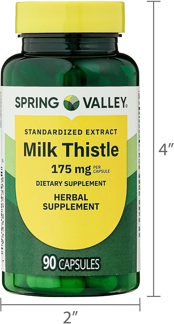 SUREFECT Spring Valley Milk Thistle Extract 175 mg Capsules - 90 Count Organizer