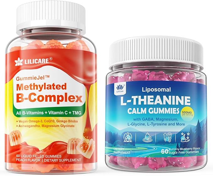 Liposomal L-Theanine Gummies &amp Super Methylated Vitamin B Complex Gummies