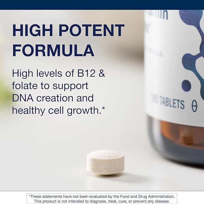 Metagenics Intrinsi Vitamin B12-Folate - with Methylcobalamin L-5-MTHF &amp Intrinsic Factor - Supports Energy Metabolism Nervous System &amp Heart Health - Non-GMO &amp Gluten-Free - 180 Tablets