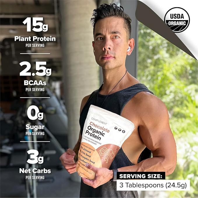 Complement Creatine &amp Dual-Flavor Protein Bundle – Enhance Muscle Performance with Unflavored and Chocolate Plant-Based Protein Powders