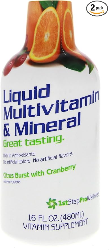 1st Step Pro-Wellness Liquid Multi-Vitamin and Mineral Supplement Citrus Burst 16-Ounce Bottles
