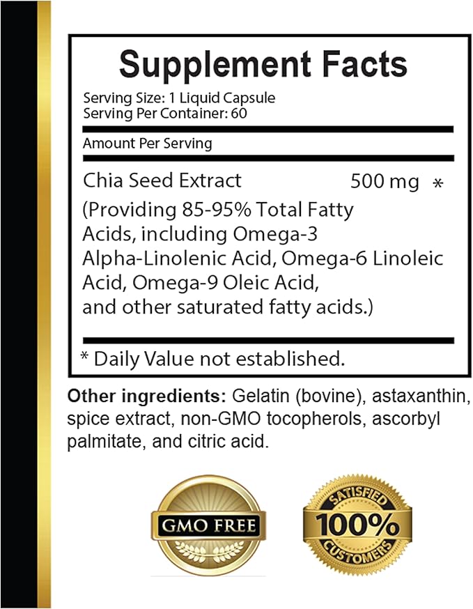 alpha lipoic acid supplement - CHIA SEED - fiber supplements capsules organic chia seed oil capsules chia seeds keto organic ground chia seeds non gmo certified usa - 1 Bottle 60 Softgels