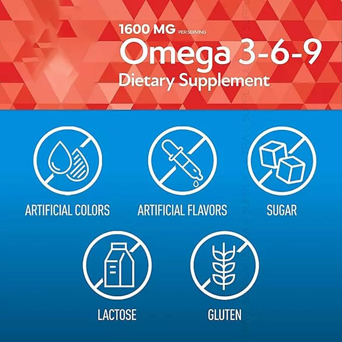 Members Mark Omega 3-6-9 Softgels 1600 mg (300 Count.) – Heart Brain Joint Skin &amp Eye Health Essential Fatty Acids Blend