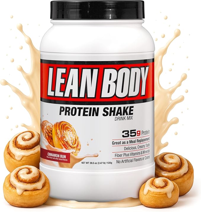 Labrada Nutrition Lean Body Hi-Protein Meal Replacement Shake Cinnamon Bun 2.47 Pound Packaging May Vary
