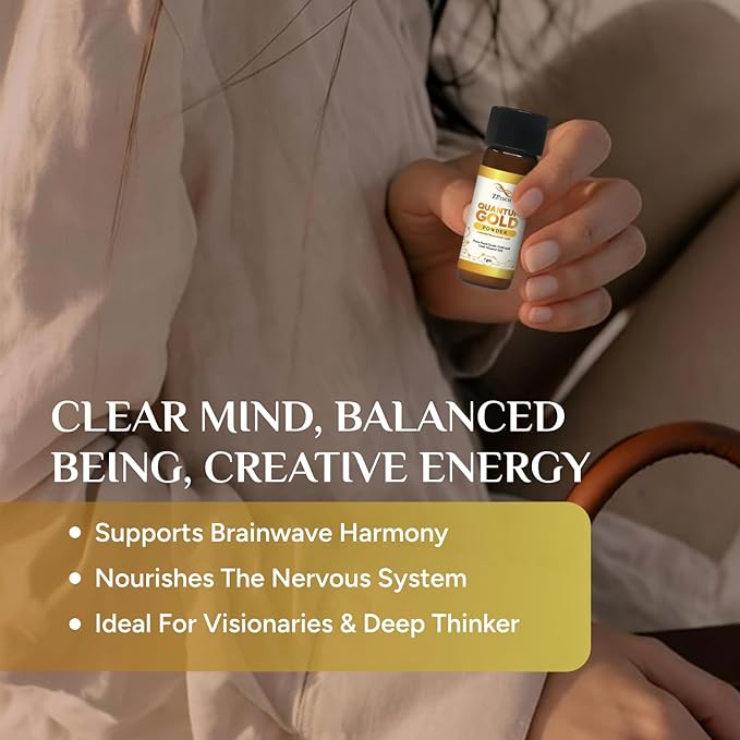 Quantum Gold 24K Ormus Gold Concentrate | Pure Ormus Colloidal Monoatomic Gold Powder Supplement | Decalcify Pineal Gland | Enhance Brain Wave Activity &amp Higher Energy Alignment 1g.