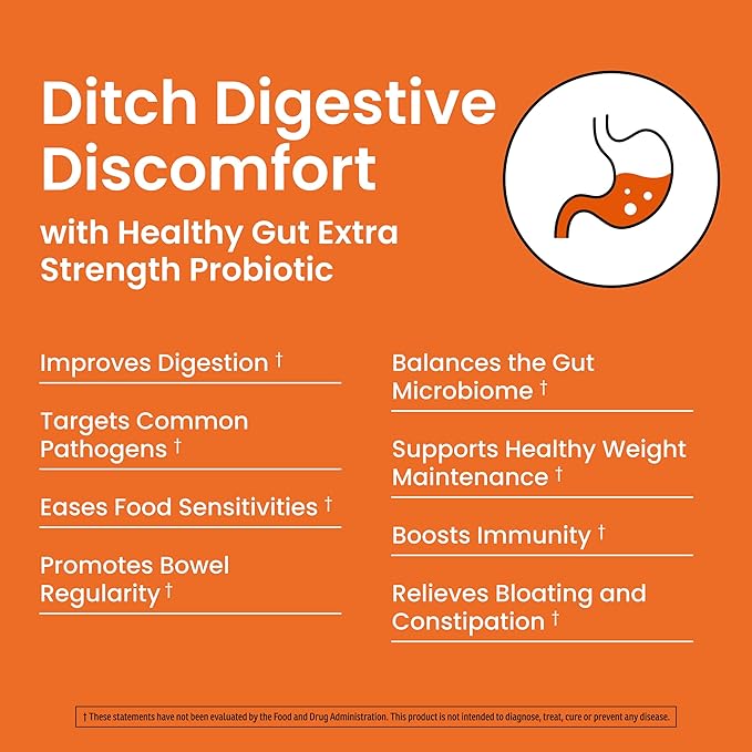 Ombre Healthy Gut Probiotics for Digestive Health 100 Billion CFU - Prebiotics and Probiotics for Women &amp Men with Lactobacillus Acidophilus &amp Digestive Enzymes Gut Health Support Vegan 30