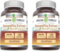 Amazing Formulas Boswellia Extract with Bioperine Supplement | 600 Mg per Serving | Capsules | Non-GMO | Gluten-Free | Made in USA (120 Count 2 Pack)