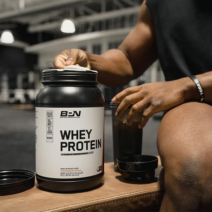 BARE PERFORMANCE NUTRITION BPN Whey Protein + Casein Protein Powder Blend Milk N' Cookies 25g Protein per Serving Supports Lean Muscle Recovery 27 Servings Third Party Tested