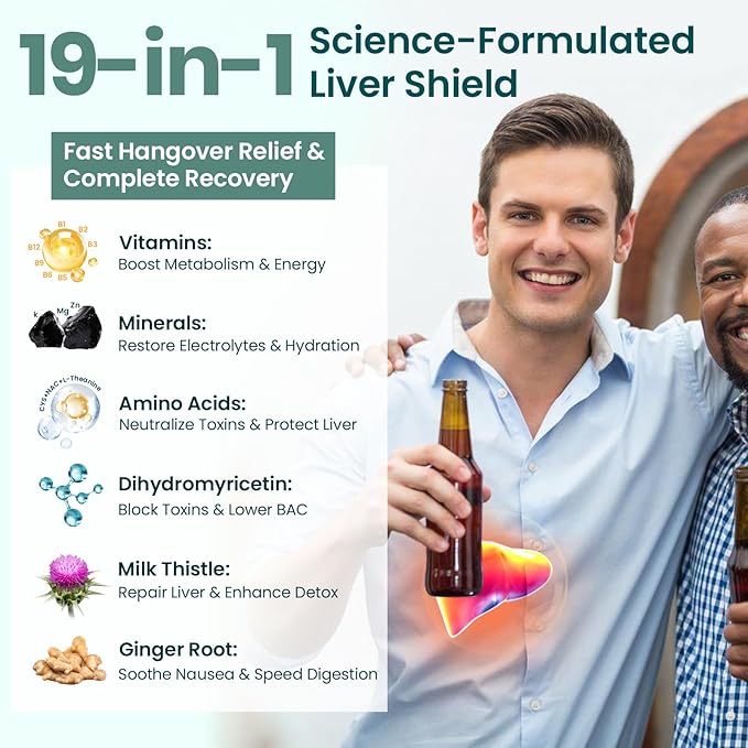 Zaigon Liposomal DHM Supplements 1000 mg dihydromyricetin with l-cysteine Milk Thistle Electrolytes Ginger NAC L-Theanine &amp Vitamin B for Recovery After Drinking &amp Liver Support 240 Cap