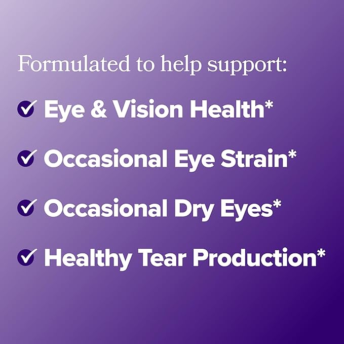 O Positiv MENO Eye Health Capsules – Daily Support for Eye Strain Occasional Dryness &amp Healthy Tear Production – with Lutein Zeaxanthin Bilberry Extract Vitamin A &amp Lycopene – 30 Servings