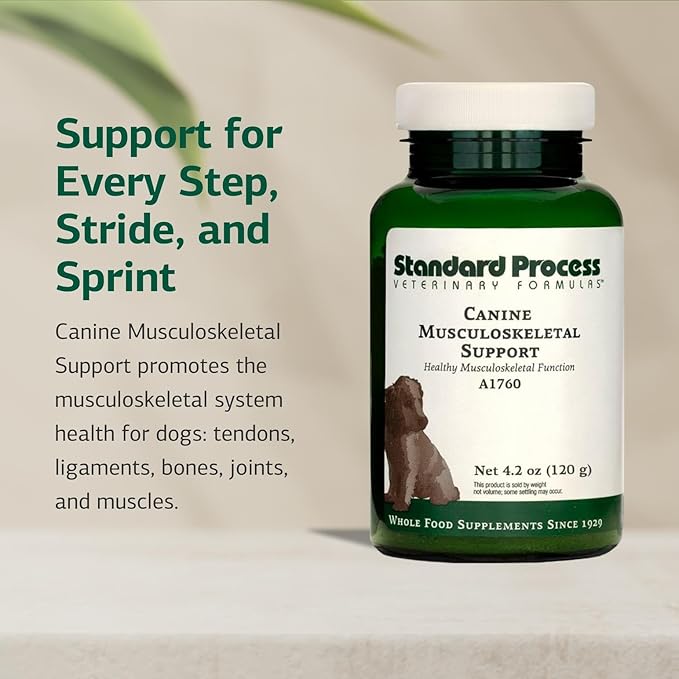 Standard Process Canine Musculoskeletal Support - Bone &amp Joint Health Formula for Pets - Canine Musculoskeletal Support Supplement - Supplement for Dogs to Aid Joint Comfort &amp Muscle Health -