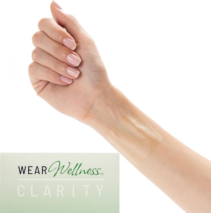 Clarity Film Patches – Topical Patches for Energy &amp Focus - Patch with Botanical Extracts – Natural Support for Memory &amp Concentration - Long-Lasting Effect – 32 Pack