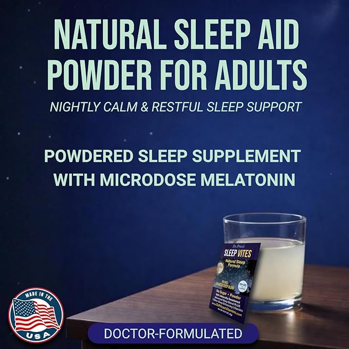 Dr. Price’s Natural Sleep Aid Powder – Berry-Citrus 30 Packs | Sleep Powder Drink Mix with Magnesium Microdose Melatonin &amp Tryptophan | Sleep Support for Adults | Doctor-Formulated Made in USA
