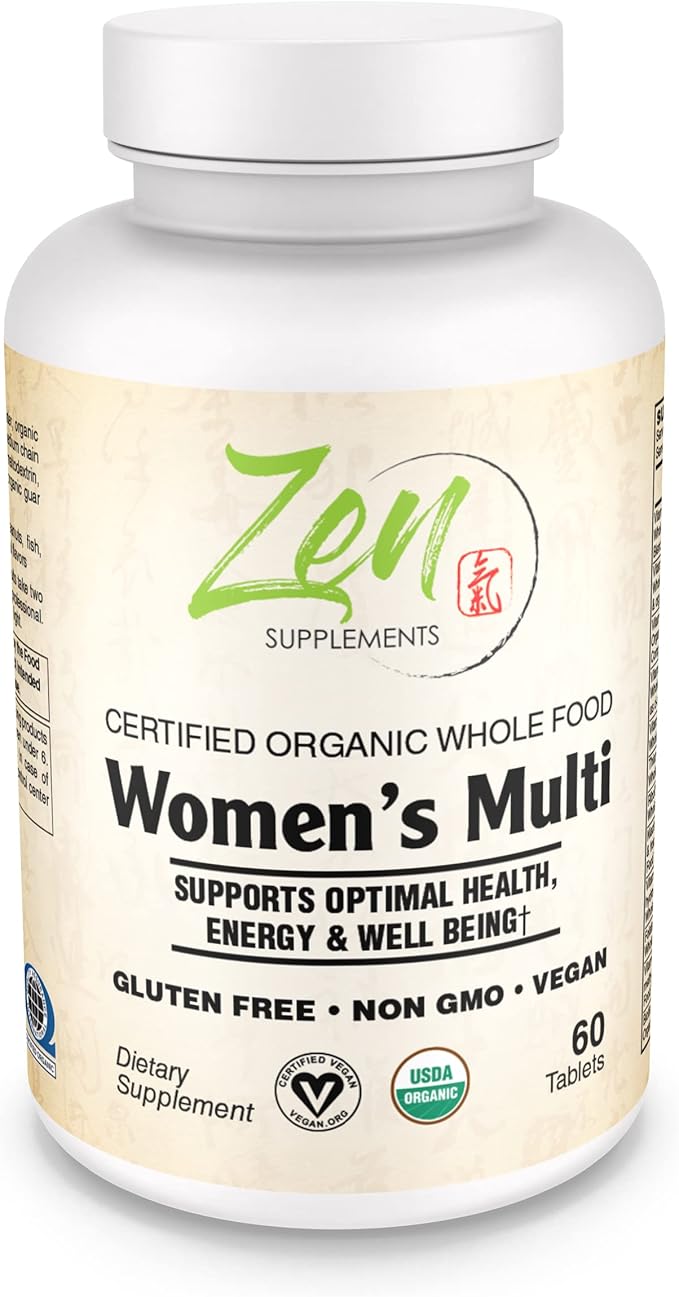Zen Supplements Whole Food Organic Womens Multivitamin - 120 Tablets