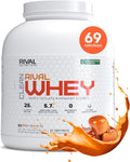 RIVAL NUTRITION Clean Rival Whey – 5LB Salted Caramel – 100% Whey Protein Powder Whey Isolate Primary Source | 25g Protein Muscle Gain/Recovery | All Natural No Artificial Ingredients - 69 Servings