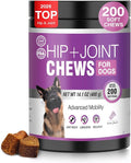 Glucosamine for Dogs 200pcs Joint Support Supplement Dog Hip and Joint Chondroitin Chews Treats with MSM Hemp Dog Joint Pain Relief Mobility Supplements Bacon Flavor Fit All Large Small Medium Breed