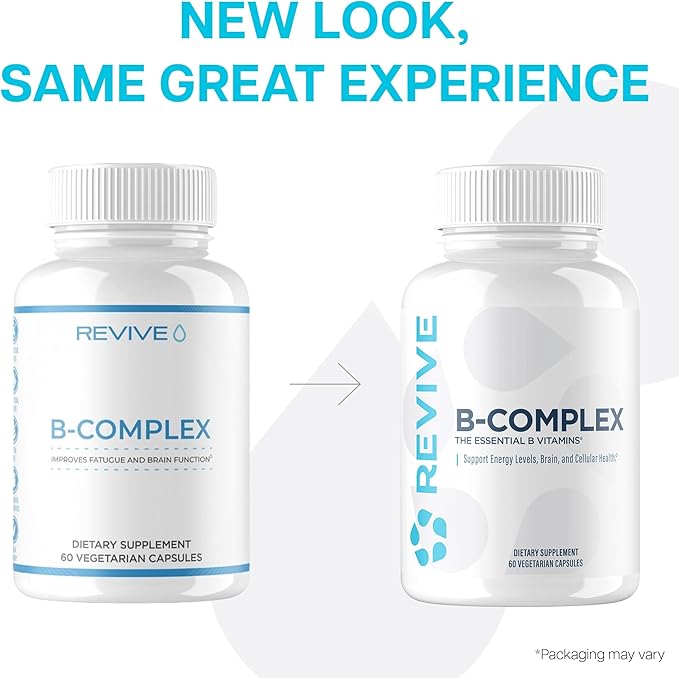 Revive MD Vitamin B Complex Capsules for Men &amp Women – Supports Heart Health Energy &amp Immune System – Vitamin B12 Complex Promotes Healthy Brain Function &amp Overall Wellness (60 Servings)