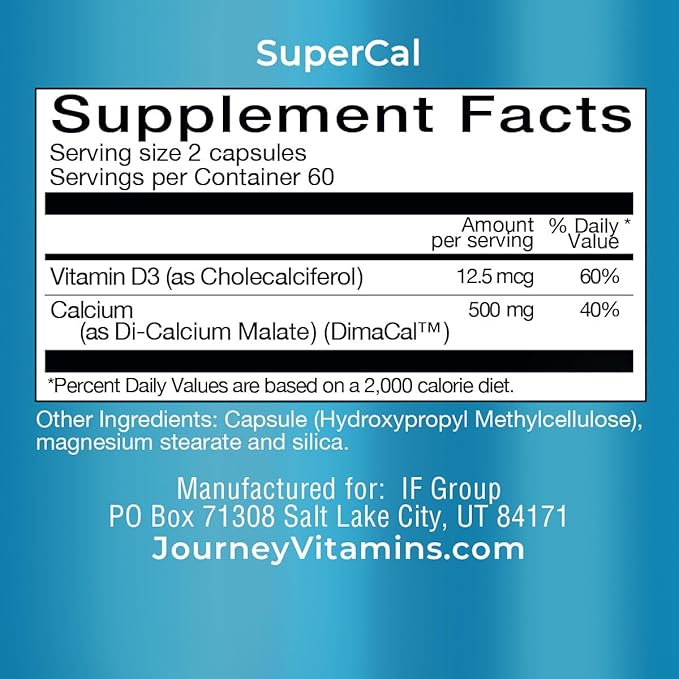 Bariatric Eating Journey SuperCal Dimacal Calcium and Vitamin D3 (120 Capsules)