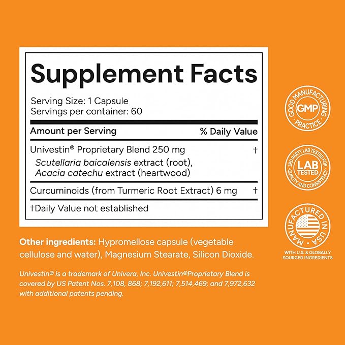 Univera RegeniFREE Turmeric Univestin No Glucosamine Shellfish Free All-Natural Joint Supplement Vegeterian Capsule 60 Capsules (30-Day Supply)