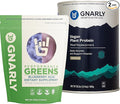 Gnarly Nutrition Performance Greens Blueberry Açai (11.64 oz) and Gnarly Vegan Plant Protein Meal Replacement - Vanilla (28.2oz)