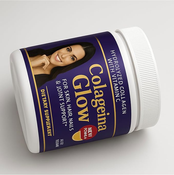 Colageina Glow – Collagen Powder 7.9 oz (225 g) | Daily Use Supplement with Collagen Vitamin C &amp Hyaluronic Acid | Neutral Flavor | Premium Quality Presentation for Everyday Routin Collageina 10