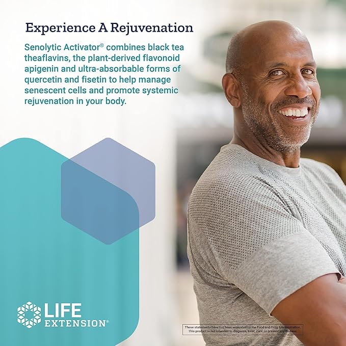 Life Extension NAD+ Cell Regenerator Resveratrol Elite Senolytic Activator with Quercetin Fisetin Theaflavins for Cellular Health 30 and 36 Vegetarian Capsules