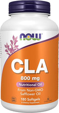 NOW Supplements CLA (Conjugated Linoleic Acid) 800 mg Nutritional Oil 180 Softgels