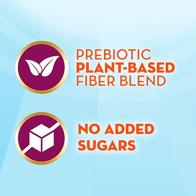 Metamucil Fiber SupplementUnflavored Clear Mixing PowderNo GritNo Sugar AddedPlant Based Prebiotic Fiber Supplement Blend for Daily Digestive Health75 teaspoons(Pack of 2)