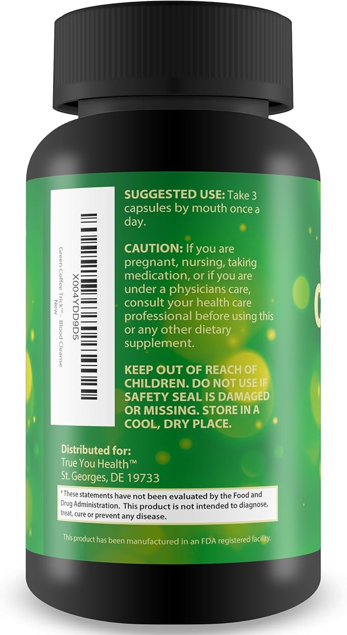 Green Coffee Trick Detox Cleanse - Green Coffee Bean Extract Turmeric Green Tea Extract Garcinia Cambogia Extract &amp More - Supercharge Your Gut with This Herbal Colon Cleanse &amp Meta Balance