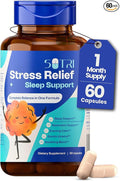 Magnesium Citrate Capsules 200mg for Stress and Sleep Support (1 Month Supply) - Unflavored GABA L-Theanine Supplement to Support Focus Mood and Energy Levels - Veg Calm Magnesium Citrate with 5 HTP