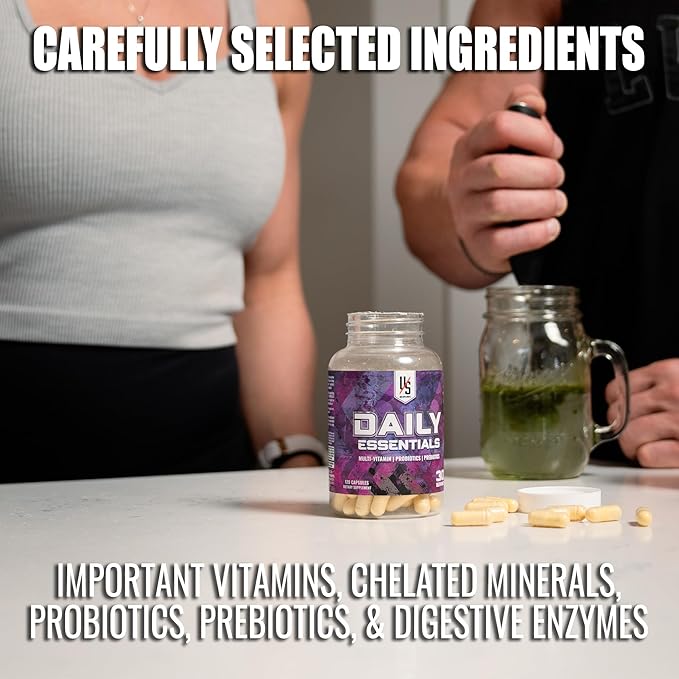 UXO Supplements Softgel Multi-Vitamin &amp Gut Health (All-in-one) Probiotics Prebiotics and Digestive Enzymes Multivitamin 120 Count