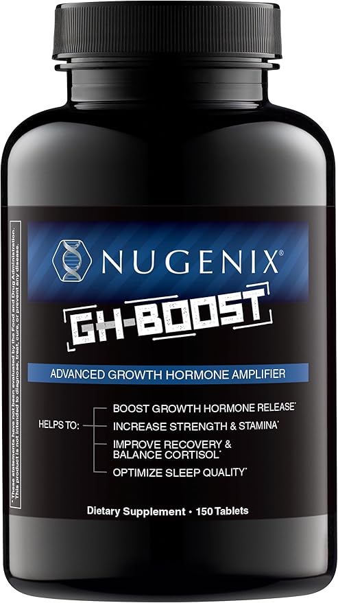 Nugenix GH-Boost - Advanced HGH Boosting Supplement for Men – Support Energy Endurance Sleep with KSM-66 GABA Arginine Glutamine Ashwagandha 150ct