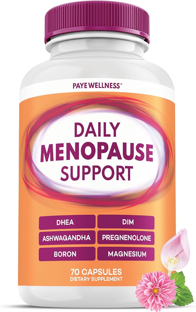 Menopause and Perimenopause Supplement for Women 10-1 Relief Formula for Hot Flashes Night Sweats Mood Energy &amp Hormone – DIM Ashwagandha Vitamin D DHEA Zinc Magnesium 3-Pack 70 Capsules