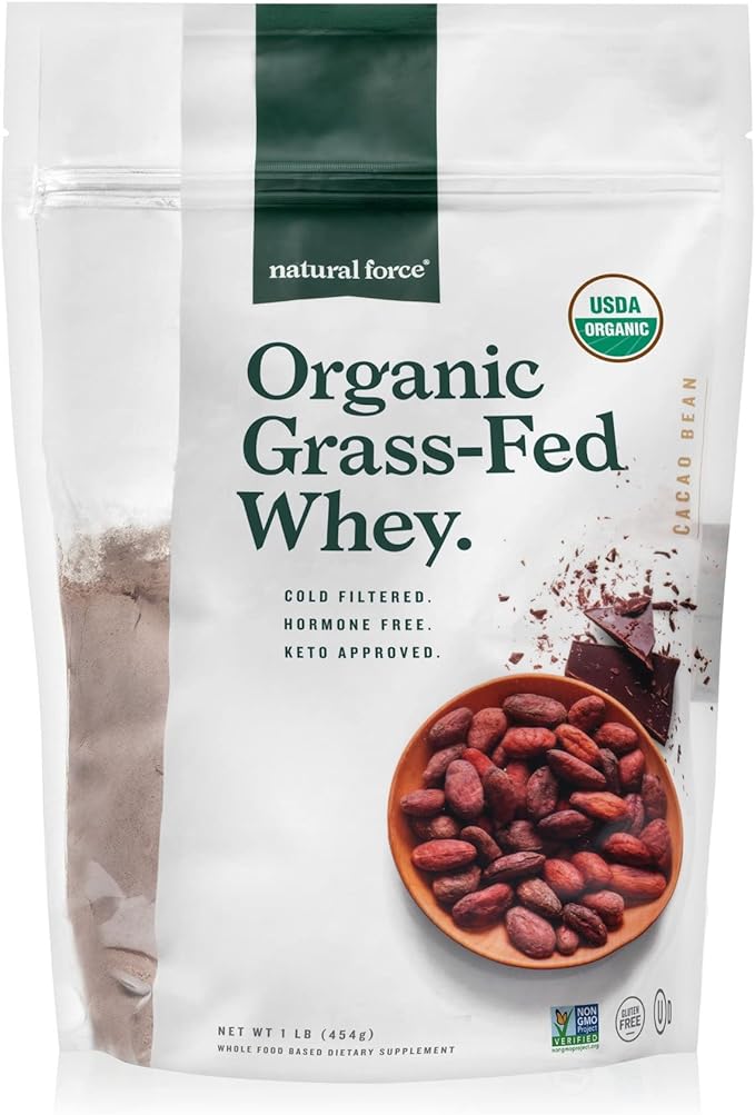 Natural Force Whey Protein Powder – Chocolate 1 lb Clean Marine Collagen Powder 11.7 oz