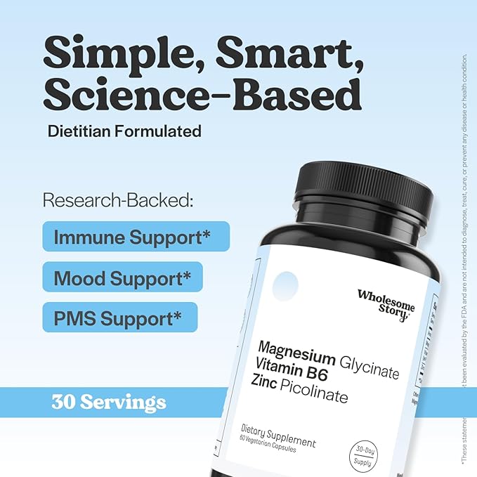 Spearmint + Zinc Magnesium &amp VIT B6 | Organic Spearmint Capsules + Zinc Picolinate Magnesium Glycinate &amp Vitamin B6 Bundle Supplement | Supports Hormones Fertility &amp Digestion | 30 &amp
