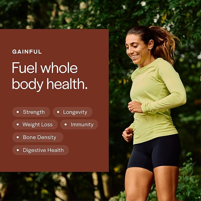 Gainful Lean Plant Protein Powder 20g Plant Protein per Serving Unflavored Supports Lean Muscle Metabolism &amp Satiety with Green Tea Extract Digestive Enzymes Organic Fiber Vegan 14 Servi