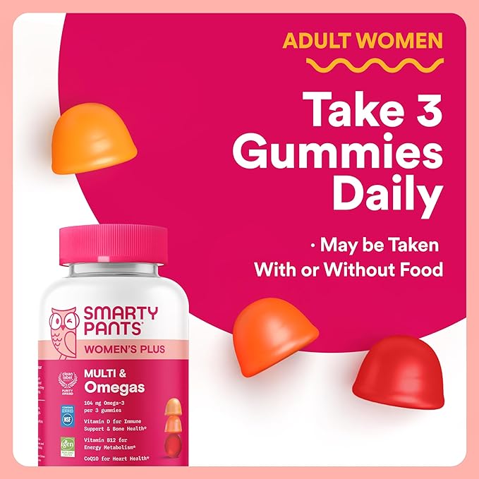 SmartyPants Mother &amp Daughter Daily Nutrition Bundle: Women’s + Teen Girl Multivitamin Gummies with Omega-3 Biotin Vitamins D3 B12 A &amp Zinc Gluten Free Non-GMO 90 &amp 60 Count (Pack of