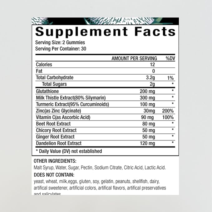 PALO Purify Liver Support Gummies with Milk Thistle – Daily Liver Health Supplement