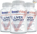 Research Verified Liver Support - Liposomal Milk Thistle Artichoke Extract Glutathione BioPerine - Vegan - 60 Capsules - Pack of 3