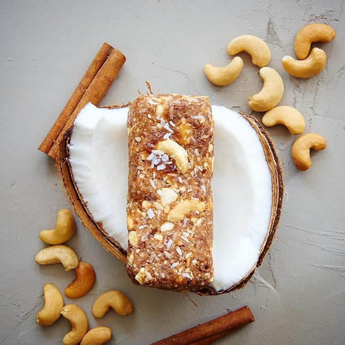 Cashew Cinnamon Bar- Organic Paleo Gluten Free and Raw by Mammoth Bar 10-12g Protein 1.8 Oz. Bar (10 Bars) …