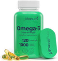Omega 3 Fish Oil 1000mg - with High EPA &amp DHA 120 Softgels Fatty Acids Supplement for Cognitive Function from Salmon 4-Month Supply GMP Certified Made in USA