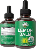 Peak Performance USDA Organic Lemon Balm Tincture - Liquid Oil Drops Supplement for Relaxation Calm Digestion - Vegan Leaf Extract - Zero Sugar Gluten Free Supplements for Women &amp Men 2 fl oz