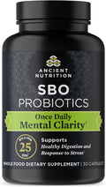 Ancient Nutrition Probiotics for Mental Clarity Once Daily Probiotics 30Ct Helps Promote Mental Clarity and Concentration Supports Healthy Energy and More Restful Sleep 25 Billion CFUs*