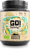 Earth Fed Muscle Go! Bananas Irish Grass‑Fed Whey Protein Isolate – All Natural Banana Flavor Zero Added Sugar Soy‑Free Gluten‑Free (2lb 27 Servings Banana)