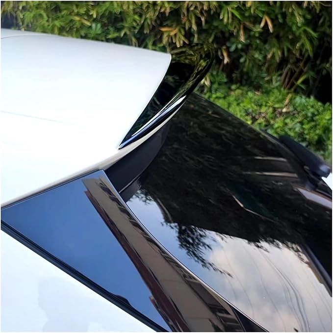 Compatible With Benz CLA Class X118 CLA200 260 CLA35 CLA45 AMG 2019-2022 Rear Trunk Lid Spoiler Wing Carbon Fiber Look Splitter Lip (Color : Glossy Black)